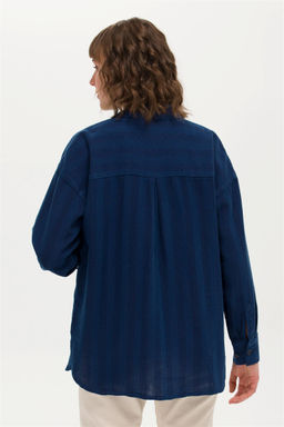 Женская темно-синяя джинсовая рубашка - U.s. polo assn фото 10