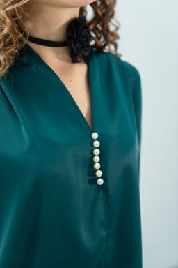 Блузка Пэги (изумрудный) - Nadi bordo фото 3