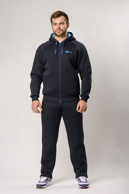 Спортивный костюм М-1628: Тёмно-синий / Бирюза - Relay фото 2