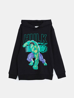 Hulk Bask?l? Erkek ?ocuk Kal?n Sweatshirt