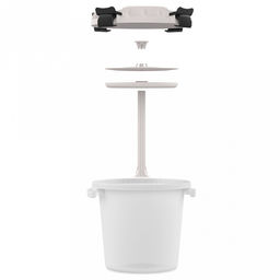 Бочка пищевая 20л, 40х38х36см, с гнетом, герметичная крышка, полипропилен (Россия)