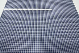 Пестрядь Двойная клетка цв.джинсово-синий/св.серый, ш.1.5м, хлопок-100%, 130гр/м.кв - Купава фото 5