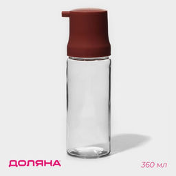 Бутыль стеклянная для соусов и масла Доляна Коралл, 360 мл, 6,520,7 см