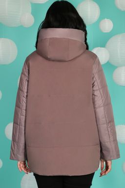 Куртка весенняя женская больших размеров на молнии - Almond фото 7
