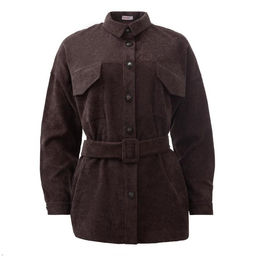 Рубашка женская MINAKU: Casual Collection, размер 50, шоколадный