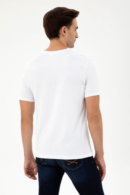 Мужская белая базовая футболка Неожиданная скидка в корзине - U.s. polo assn фото 5