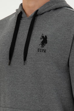 Мужской базовый свитшот антрацитовый меланж - U.s. polo assn фото 7