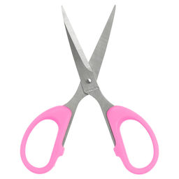 Ножницы "Фелиция" 14см, пластмассовые ручки, цвета микс, в блистере (Китай)