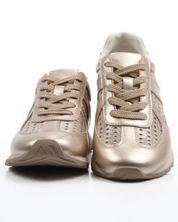 03-A155-10A GOLD Кроссовки летние женские (натуральная кожа)