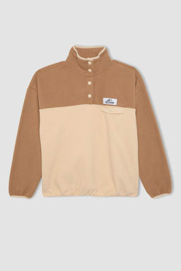 Флисовый свитшот свободного кроя Cool - Defacto фото 7