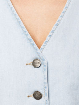 Жилет из эластичного денима - Vilatte фото 2