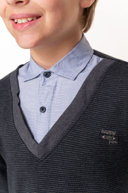 Джемпер-рубашка для мальчика Happy Fox фото 12