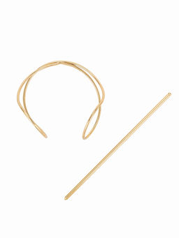 Цена за 2 шт. Зажим для волос «Джулен», 13×5 см, золото