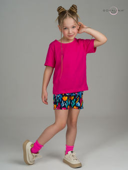 Костюм Лайт фуксия-акварельные цветы