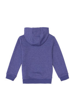 Erkek _ocuk Mor Basic Kap__onlu Sweatshirt