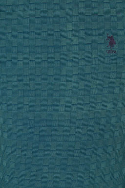 U. S. Polo Assn / Мужской зеленый трикотажный свитер с круглым вырезом - U.s. polo assn фото 12