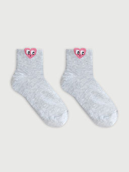 Цена за 5 пар! Носки детские белые с объемным рисунком в виде сердца - Mark formelle фото 7