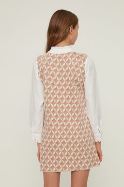 TRENDYOLMILLA Lacivert Mini Triko Gomlek Garni Detayl? Elbise TWOAW22SV0122  фото 5