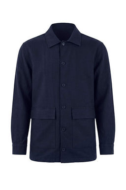 Lacivert Kendinden Dokulu Normal/Regular Fit Mevsimlik Erkek G_mlek TMNAW27GO00008
