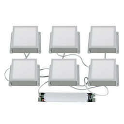 ULP-1010-42W/4000K IP54 GRILYATO OPAL WHITE KIT06 Светильники светодиодные потолочные встраиваемые, комплект из 6 штук. Белый свет (4000K). 4200Лм. Для ячеек 100x100мм. Корпус белый. В комплекте с и/п. ТМ Uniel