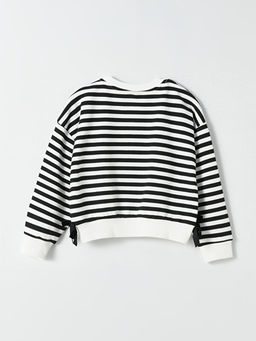 Bisiklet Yaka ?izgili Uzun Kollu K?z ?ocuk Sweatshirt - Waikiki фото 3