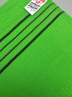 Bath Towel Мочалка-варежка для душа с пилинг-эффектом, однослойная, зелёный