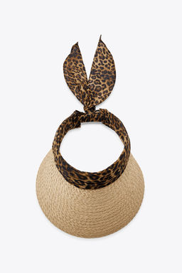 ANIMAL PRINT SCARF VISOR - Zara фото 3