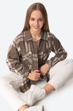 Теплая удлиненная рубашка для девочки Happy Fox фото 4