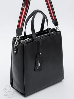 Сумка женская кожаная 6062L black Polina&Eiterou