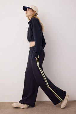 Lacivert Biyeli Wideleg/ Genis Paca Orme Esofman Alt? TWOAW26EA00017 - Trendyolmilla фото 2