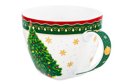 Чайн. пара 2 пр. 250 мл 11,5*9*7,5 см Новогодняя елка зеленый узор NEW BONE CHINA - Elan gallery фото 19