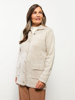 Polo Yaka D?z Uzun Kollu Triko Kad?n H?rka