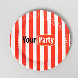Посуда одноразовая бумажная Your party, 6 тарелок, 6 стаканов, 1 гирлянда