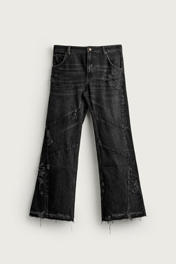 JEANS FLARE FIT COSTURAS / Negro - Zara фото 7