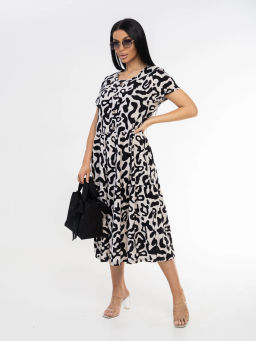 Платье женское, цвет бежевый черный