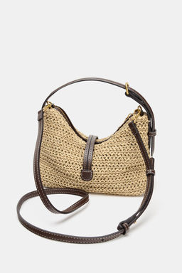 MINI SACA DE MANO TRENZADO / Beige claro