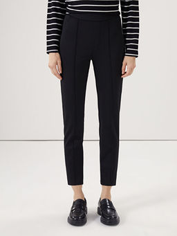 Beli Lastikli D?z Ponte Kad?n Pantolon