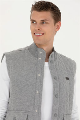 Мужской серый меланжевый вязаный кардиган - U.s. polo assn фото 2