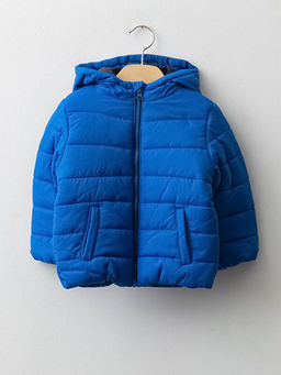 Kap??onlu Uzun Kollu Basic Erkek Bebek Fermuarl? Mont