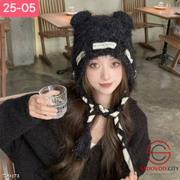 Шапка с ушками медведь