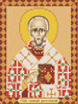 Канва/ткань с рисунком Нова Слобода БИС 5214 Св. Геннадий Цареградский 13 см х 17 см .