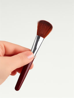 Цена за 3 шт. Кисть для макияжа, 14 (± 1) см, коричневая