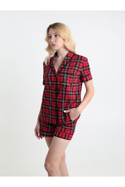 Пижама женская П-71 Клетка красный - Хороший трикотаж фото 2