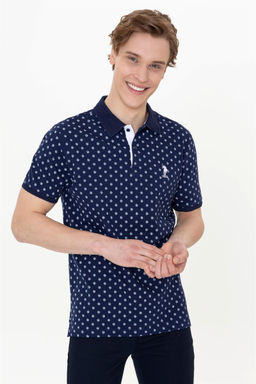 U. S. Polo Assn Мужская темно-синяя футболка с воротником-поло - U.s. polo assn фото 9