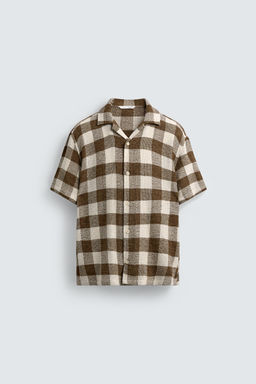 TEXTURED CHECK SHIRT - Zara фото 9