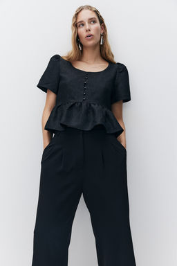 Blusa brocada con peplo - H&m фото 3
