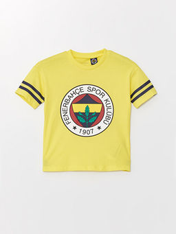 Bisiklet Yaka K?sa Kollu Fenerbah?e Bask?l? Erkek Bebek Ti??rt