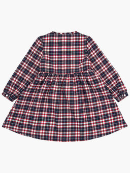 Платье на пуговицах в клетку UD 6822 син/красн клетка - Mini maxi фото 7
