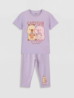 Capyfun Bask?l? K?z ?ocuk Ti??rt ve Tayt