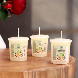 Набор свечей ароматических Vanilla lime, ванильный лайм, 3 шт., 5×4.5 см
